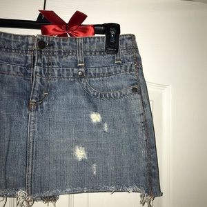 Denim short skirt